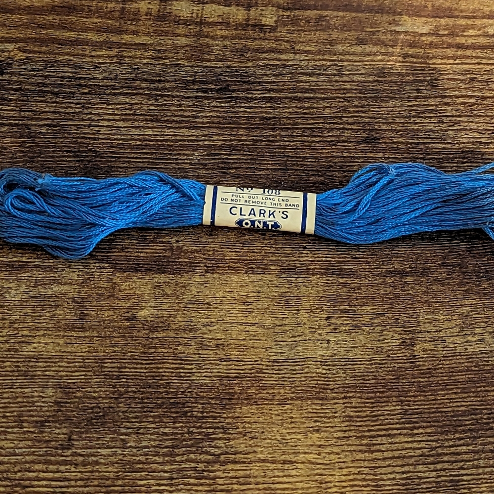 Vintage Clark's Blue Cotton Thread NWT!